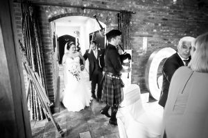 Bagpipes at wedding in Nottingham
